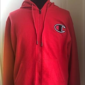 Amazing Champion Red Zip-up Hoodie.  NWOT!